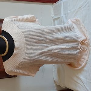 LAUREN RALPH LAUREN 100% LINEN KNIT CORAL TOP SZ XL